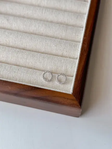 Kolczyki kółka z cyrkoniami